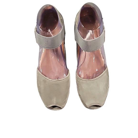 L’Amour Des Pieds Amadour Gray Suede Comfort Sandals W9 –Elegant Mary Jane Flats - Picture 2 of 10